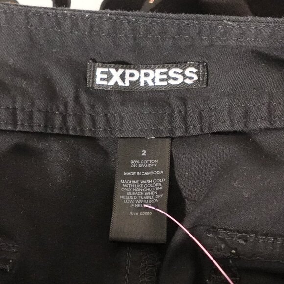 Express Black Mini Button Shorts-2 - Picture 6 of 6